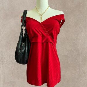 Y2K/Cool-girl red v-neck sleeveless blouse